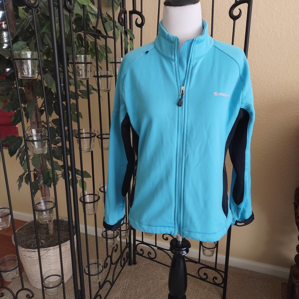 Giant Turquoise and Black Full-Zip Riding Jacket